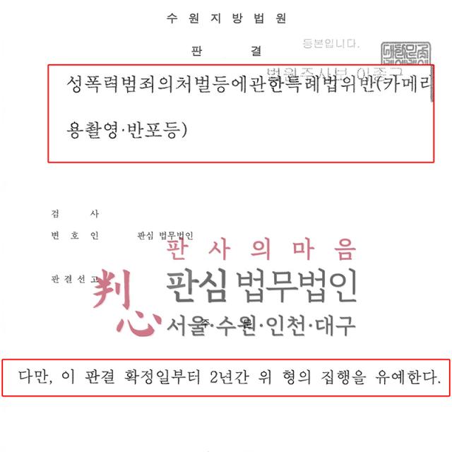 [집행유예] 카메라등이용촬영죄 | 성관계 중 불법 촬영으로 실형 위기, 정밀한 조력으로 집행유예